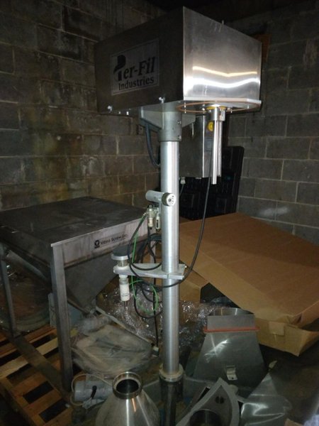 Per-Fil MF Semi-Automatic Auger Filler with Hopper and Flexible Screw Conveyor, 2011