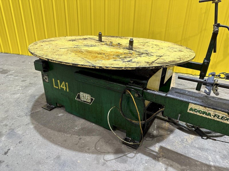 5,500 LBS X 48&quot; AWC (ACCRA-WIRE CONTROLS) MODEL #F-200 HORIZONTAL PALLET TYPE POWERED DE-COILER REEL: STOCK #20266