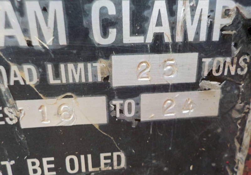 25 TON (50,000 LBS) CLAMP-CO MODEL #NS25 BEAM LIFTING CLAMP: YOBRO #24844