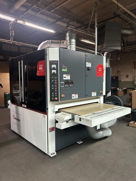 52″ Timesavers 2211-05-9 Wide Belt Rotary Brush Deburring Machine, 2024 – Low Hours, Dust Collector, Extra Brushes