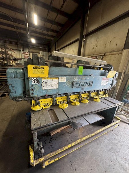 6' x 1/4" CINCINNATI MODEL #1406 MECHANICAL SQUARING SHEAR: YOBRO #24617
