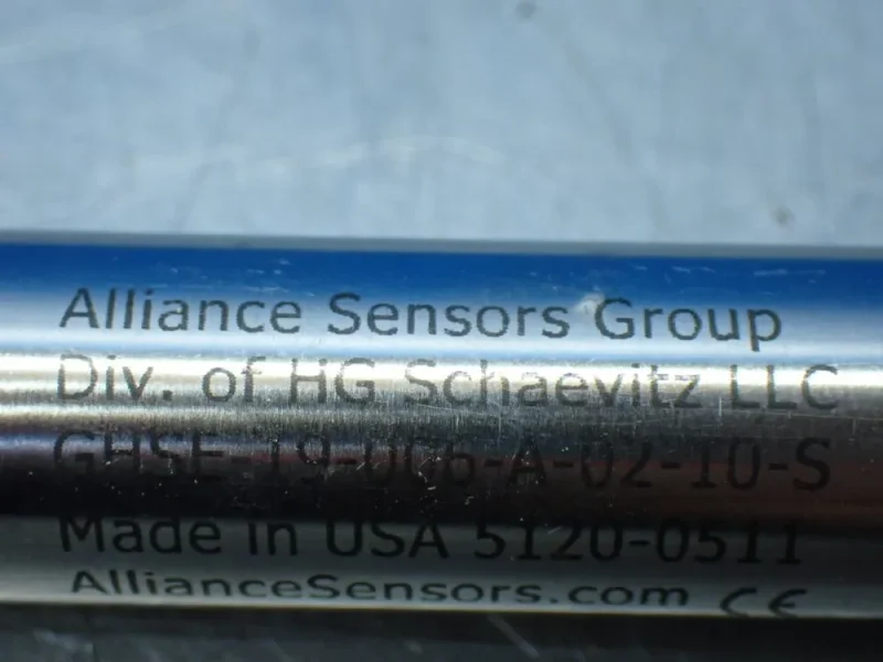 ALLIANCE SENSORS GROUP 2 LINEAR VARIABLE INDUCTIVE TRANSDUCER POSITION SENSORS  -  GHSE-19-006-A-02-10-S