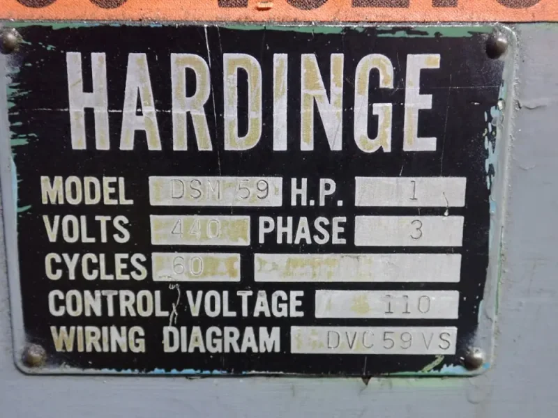 HARDINGE 8" X 24" LATHE  -  DSM 59