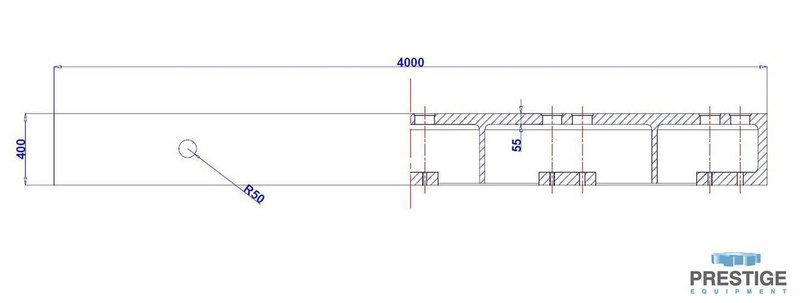 (4)  39.37&quot; x 157.42&quot; x 15.74&quot; T-Slotted Cast Iron Floor Plates