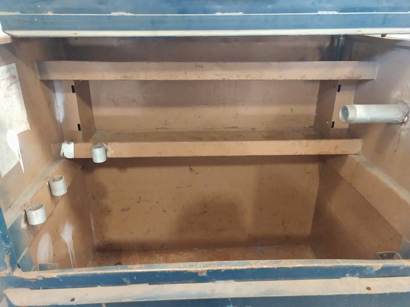 48" X 30" X 55" GREENLEE BLUE PORTABLE JOB BOX CABINET ON ROLLING CASTERS: STOCK #12389