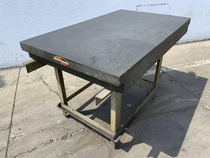 60" X 36" CHALLENGE BLACK GRANITE SURFACE PLATE WITH STAND: STOCK #81469
