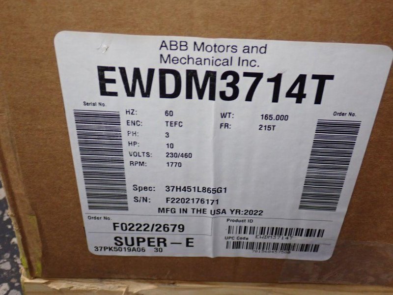 BALDOR-RELIANCE 10 HP MOTOR  -  EWDM3714T