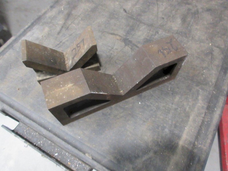 Vee-Blocks Machined (1) 2.5" x 4" x 12",  (1) 2.5" x 4" x 6.375"- Auction Item