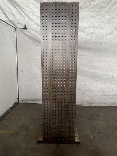 32&quot; WIDE X 96&quot; TALL X 48&quot; DEEP DRILLED AND TAPPED ANGLE PLATE. STOCK # 0365124