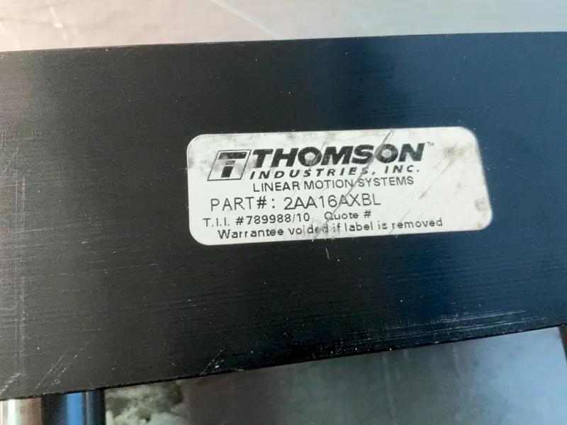 THOMPSON INDUSTRIES 9” X 9” LINEAR MOTION PLATE   -  2AA16AXBL