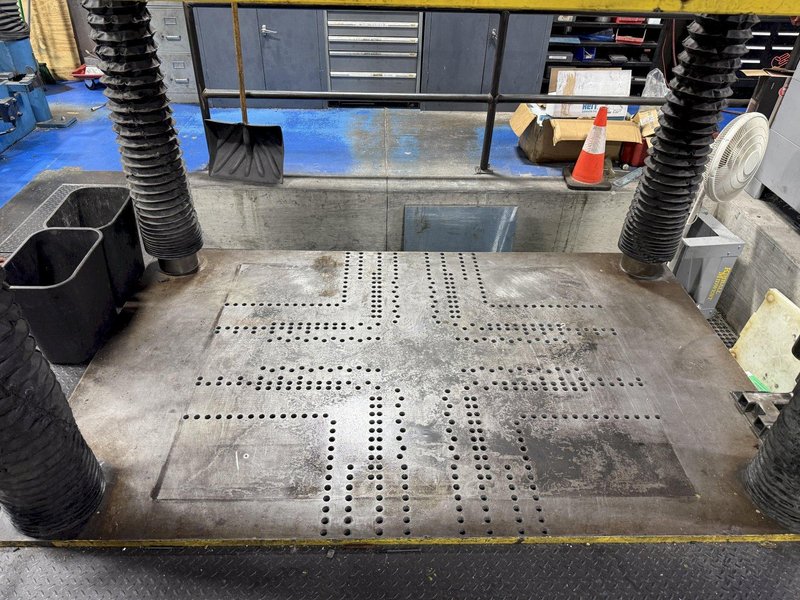 100 TON DAKE MOEL #18-255 4-POST HYDRAULIC SPOTTING TRYOUT PRESS: YOBRO #24169