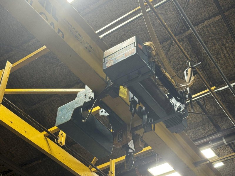 5 TON X 35’ BOHL SPAN SINGLE GIRDER TOP RUNNING BRIDGE CRANE: STOCK #81235