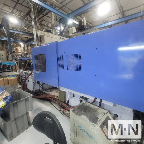 385 TON 30 OZ JSW MODEL J385EII INJECTION MOLDING MACHINE MFG 2000