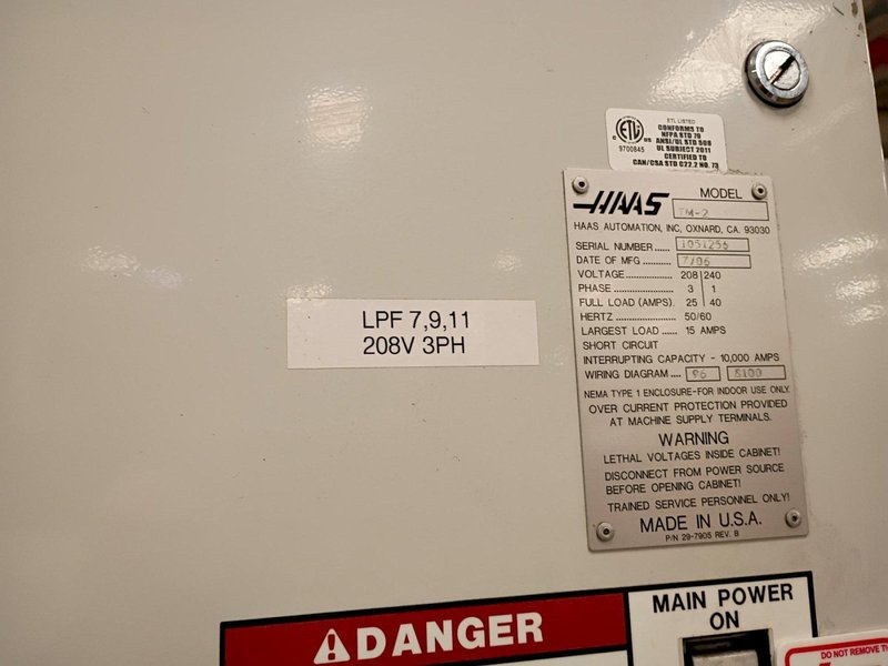 Haas TM-2 CNC Tool Room Mill with Haas 32-Bit CNC Control, 10, ATC, Rigid Tapping and MORE!- Auction Item