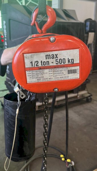 1/2 Ton CM Lodestar Electric Hoist F2, Two-Speed, 8' Lift, Pendant, Trolley