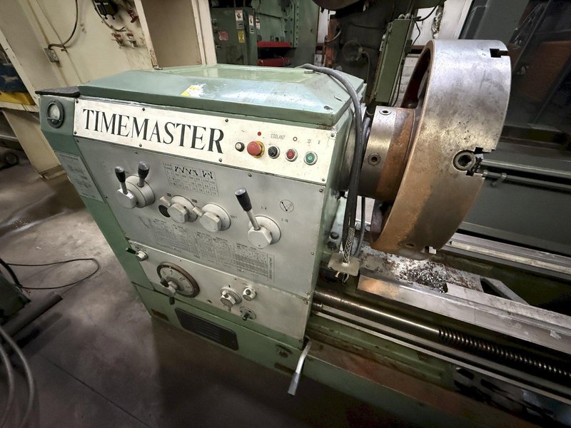 32/36&quot; x 120&quot; TIMEMASTER GAP BED ENGINE LATHE, 4&quot; SPINDLE HOLE: STOCK #23757