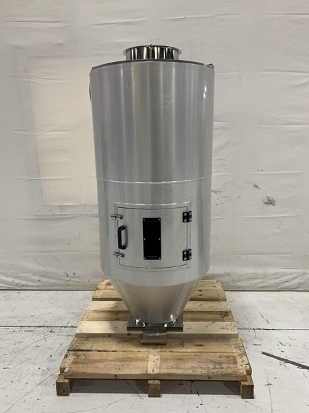 New AEC Drying Hopper, WH300, Approx. 300 lb Capacity, Insulated, Stainless Steel