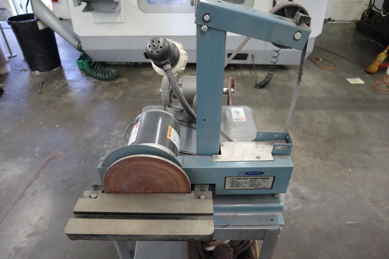 Rolling Metal Work Center with Central Machinery 6" Double End Bench Grinder, and Rutland 1" x 8" Belt Disc Grinder- Auction Item