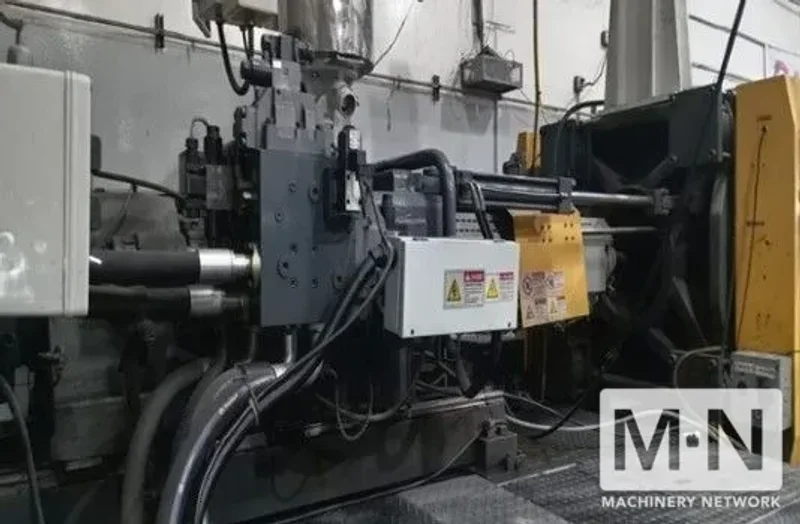 380 TON 51 OZ WOOJIN SELEX MODEL NE-380 INJECTION MOLDING MACHINE MFG 2008