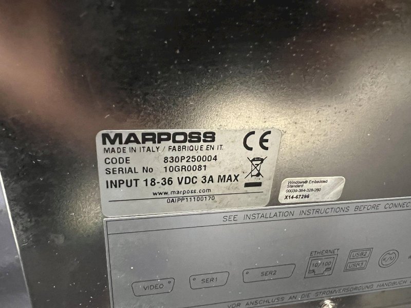 Marposs CS160HI LCD CNC Machine Monitoring Interface Operator Panel Windows XP
