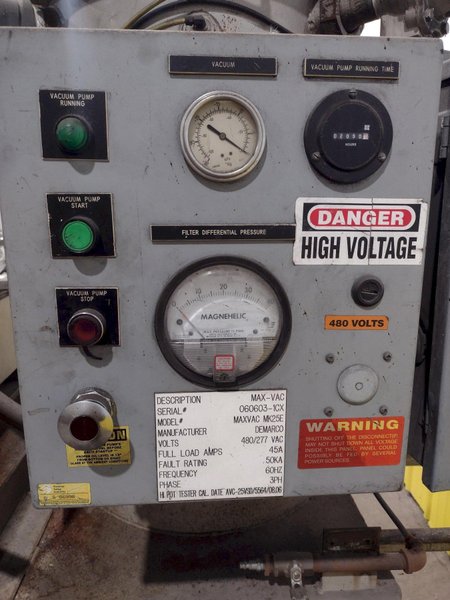 25 HP DEMARCO MODEL #MK25E &quot;MAX-VAC&quot; PORTABLE INDUSTRIAL VACUUM SYSTEM: STOCK #19578