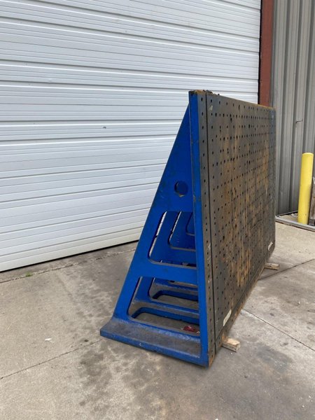 84&quot; x 72&quot; HEAVY DUTY ANGLE PLATE WITH DRILLED &amp; TAPPED HOLES: STOCK #14745