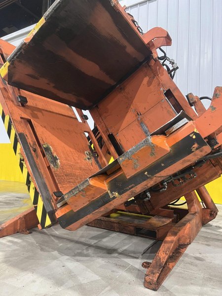 CHERRY INDUSTRIAL HYDRAULIC PALLET CLAMP &amp;  INVERTER ROLLOVER MACHINE: STOCK #20092