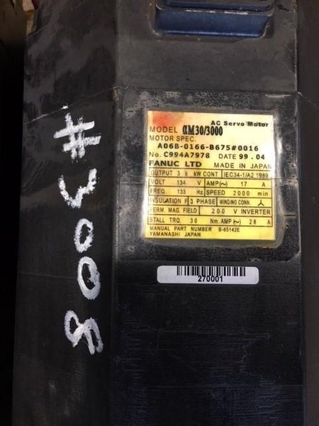 FANUC AC SERVO MOTOR STOCK #3008