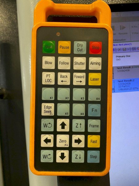 USED HYMSON 5&#039; X 10&#039; 3,000 WATT FIBER OPTIC LASER MODEL HF3015B, Stock# 11011, Year: 2018