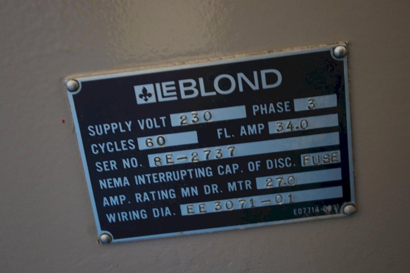 LEBLOND ENGINE LATHE: STOCK #74350