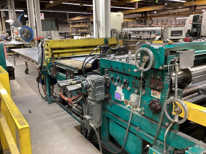 60” IOWA MODEL #GAF60-6 COIL SLEAR LINE WITH PUNCHES: YOBRO #24552