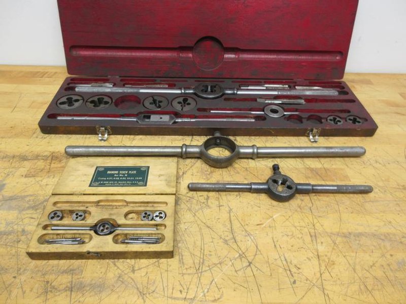 Tap and Die Sets with Assorted Handles in Cases- Auction Item
