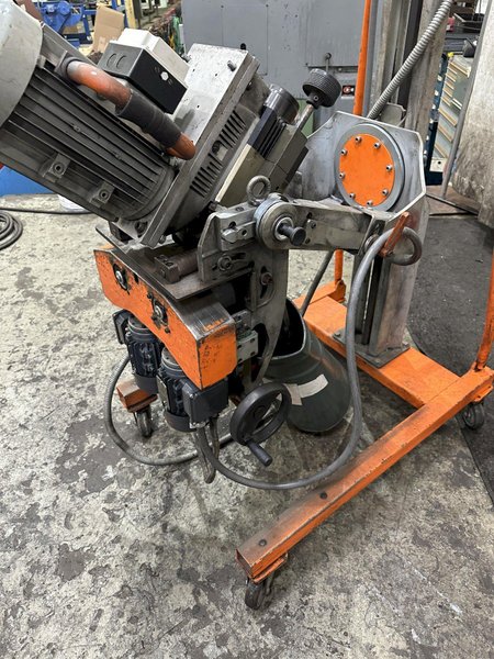 2" STEELMAX MODEL #SM-DBM50 DOUBLE SIDED BEVELING MACHINE: STOCK #77844