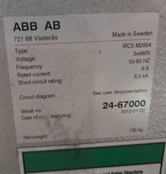 ABB IRB 2400 M2004 / IRC5 M2004 MASTER AND SLAVE DUAL ROBOT ARM SYSTEM USED