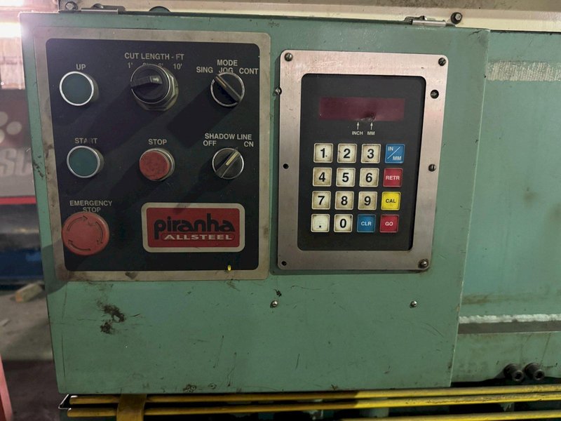 10' X 1/4" PIRANHA M1/4-10 HYDRAULIC SHEAR. STOCK # 0342325
