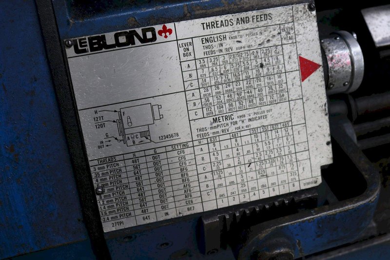 LEBLOND ENGINE LATHE: STOCK #73117