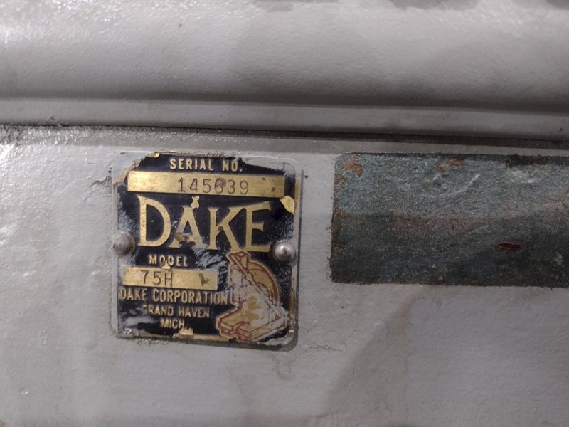 DAKE H FRAME MANUAL HYDRAULIC PRESS: YOBRO #25684