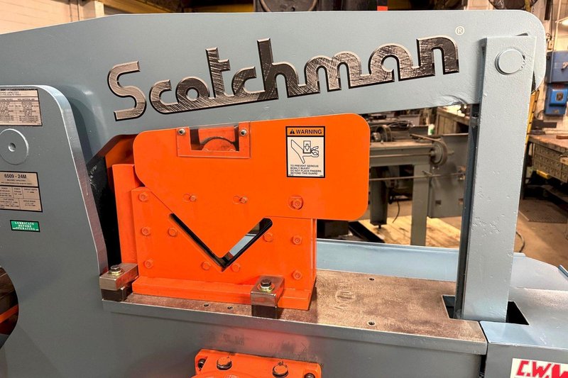 65 Ton Scotchman Hydraulic Ironworker 6509, 24" Bar Shear, Angle Shear, Punch, 5 HP, Reconditioned