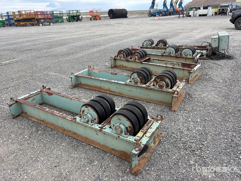 40 TON (80,000 LBS) ARONSON POWERED TANK TURNING ROLLS, 1 DRIVE &amp; 3 IDLERS: 26164