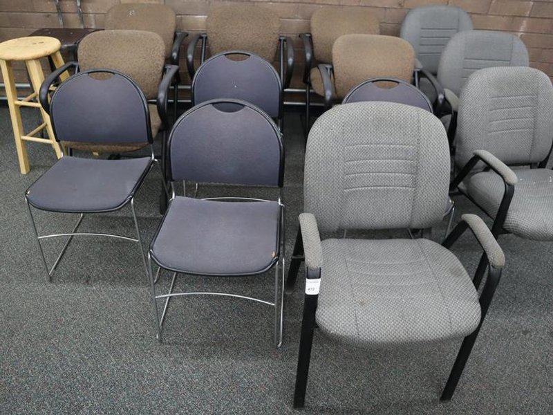 Break Room Chairs and Stools, Various Types- Auction Item