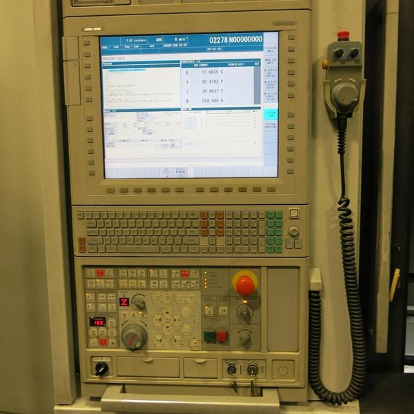 Mori Seiki NH-6300DCG II CNC HMC, 8000 rpm, 10 Pallet Pool, 24.8"x24.8" Pallets, 1-Degree, MSX 701 CNC Control, CAT 50, Cool Thru, 120 ATC, Probe, 50 HP,  (Cut Time:11608) (New 2011)