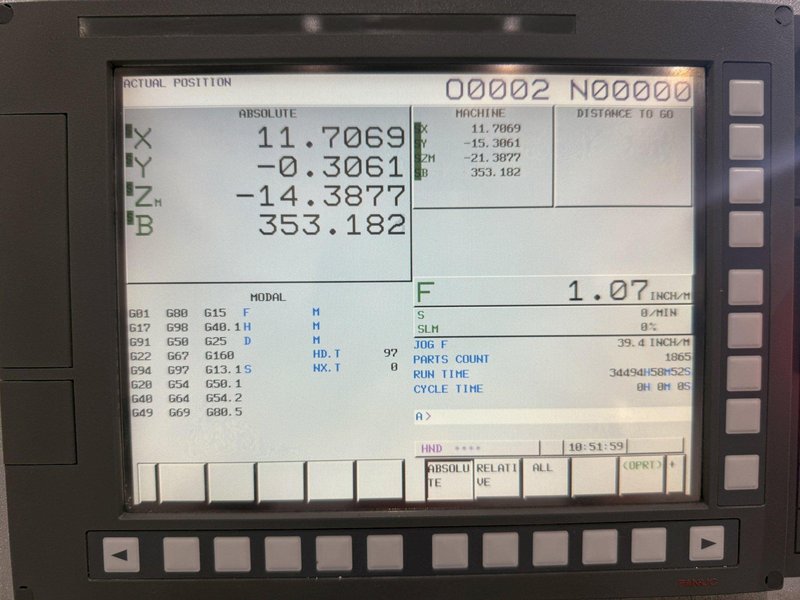 2006 Mitsui Seiki HW550S Used CNC Horizontal Machining Center For Sale