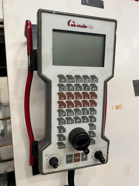 Studer S20 CNC Plain Cylindrical Grinder with Combination Plain/Angle Wheel Head and Swiveling Work Head.