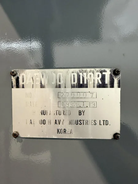 4" DAEWOO MODEL #D11ORT TABLE TYPE HORIZONTAL BORING MILL, #50 TAPER: YOBRO #25782
