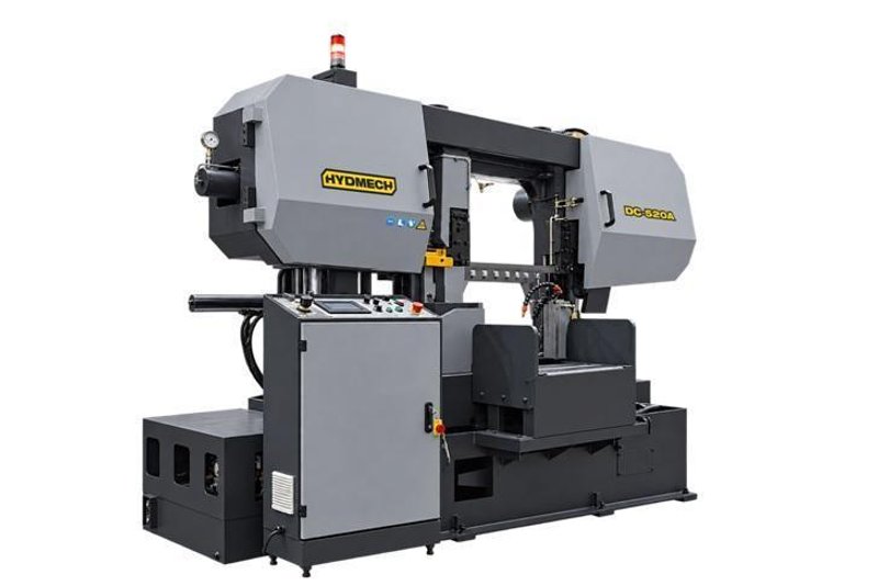 NEW 21.65" x 21.65" HYDMECH MODEL DC-550A SEMI AUTOMATIC DUAL POST BAND SAW