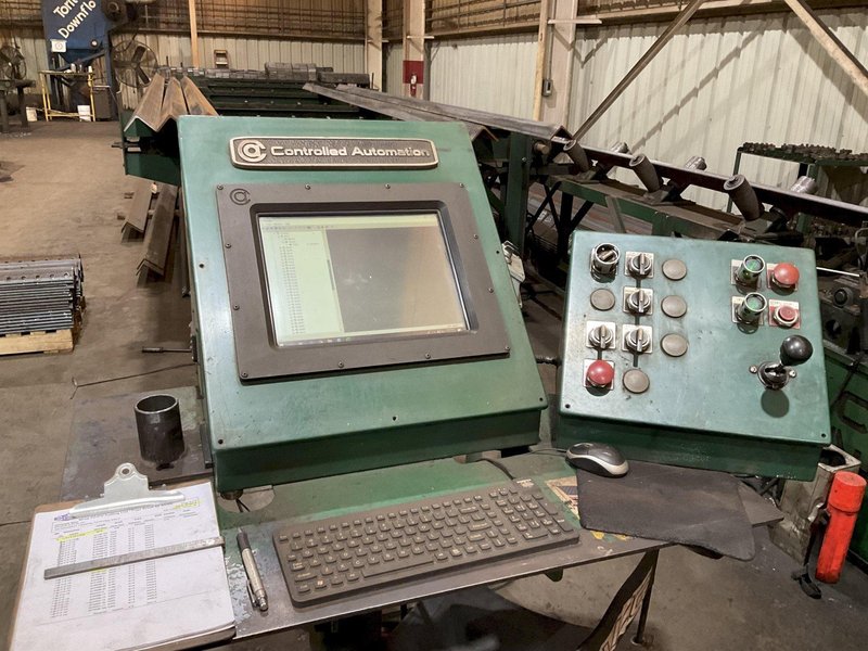 6" x 6" x 1/2" CONTROLLED AUTOMATION MODEL #ABL-74 AUTOMATIC ANGLE PUNCH &amp; SHEAR LINE: STOCK #24935