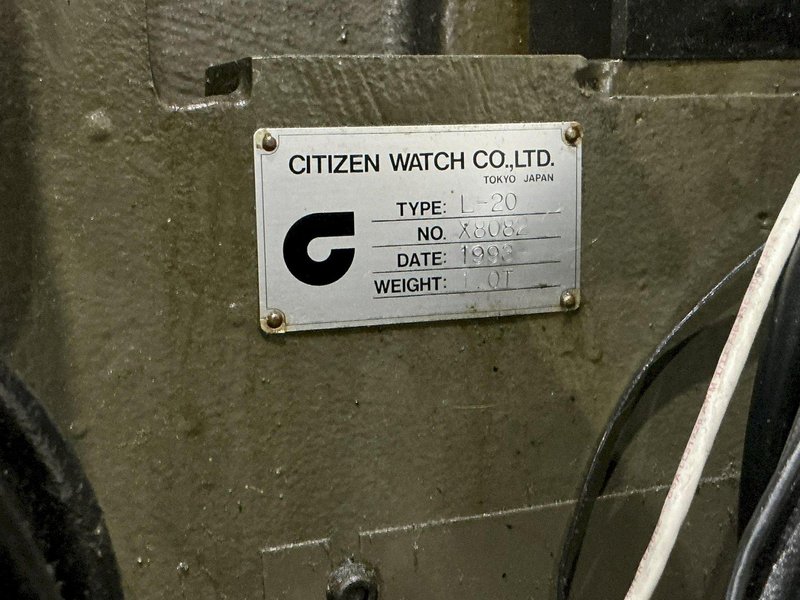 1993 CITIZEN MODEL #L-20 SWISS CNC LATHE : YOBRO #25106