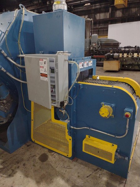 4 WHEEL X 18" VIKING MODEL #MP1809P CHAIN MESH BELT DE-FLASHING / SHOT BLAST MACHINE: STOCK #21636