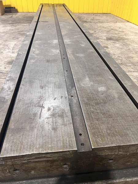 235” X 36” HEAVY DUTY T-SLOTTED PLANER MILL TABLE / FLOOR PLATE: STOCK #23013