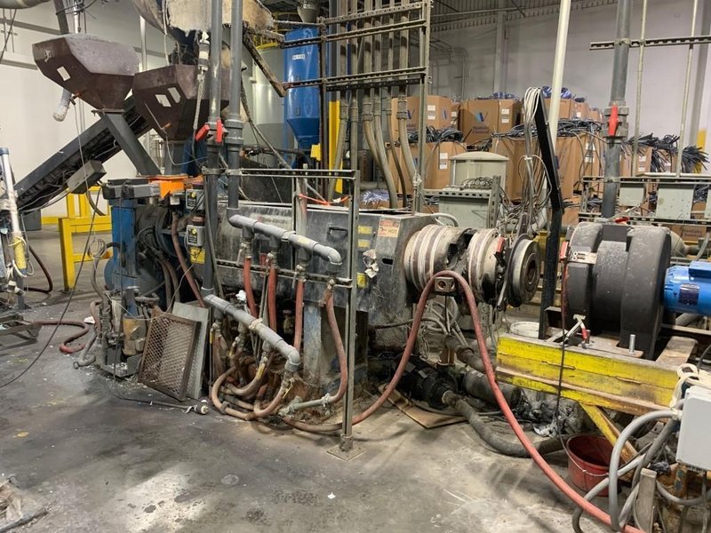 Davis Standard Used 4.5&quot; Ram Stuffing Cascade Pelletizing Line, Xaloy Water Ring Pelletizer